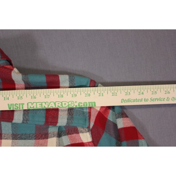 Patagonia Fjord Flannel Red Long Sleeve Button Up Outdoors Pockets Men’s L - Picture 4 of 9